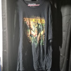 Black Graphic T-Shirt with Toxic Waste From Robocop